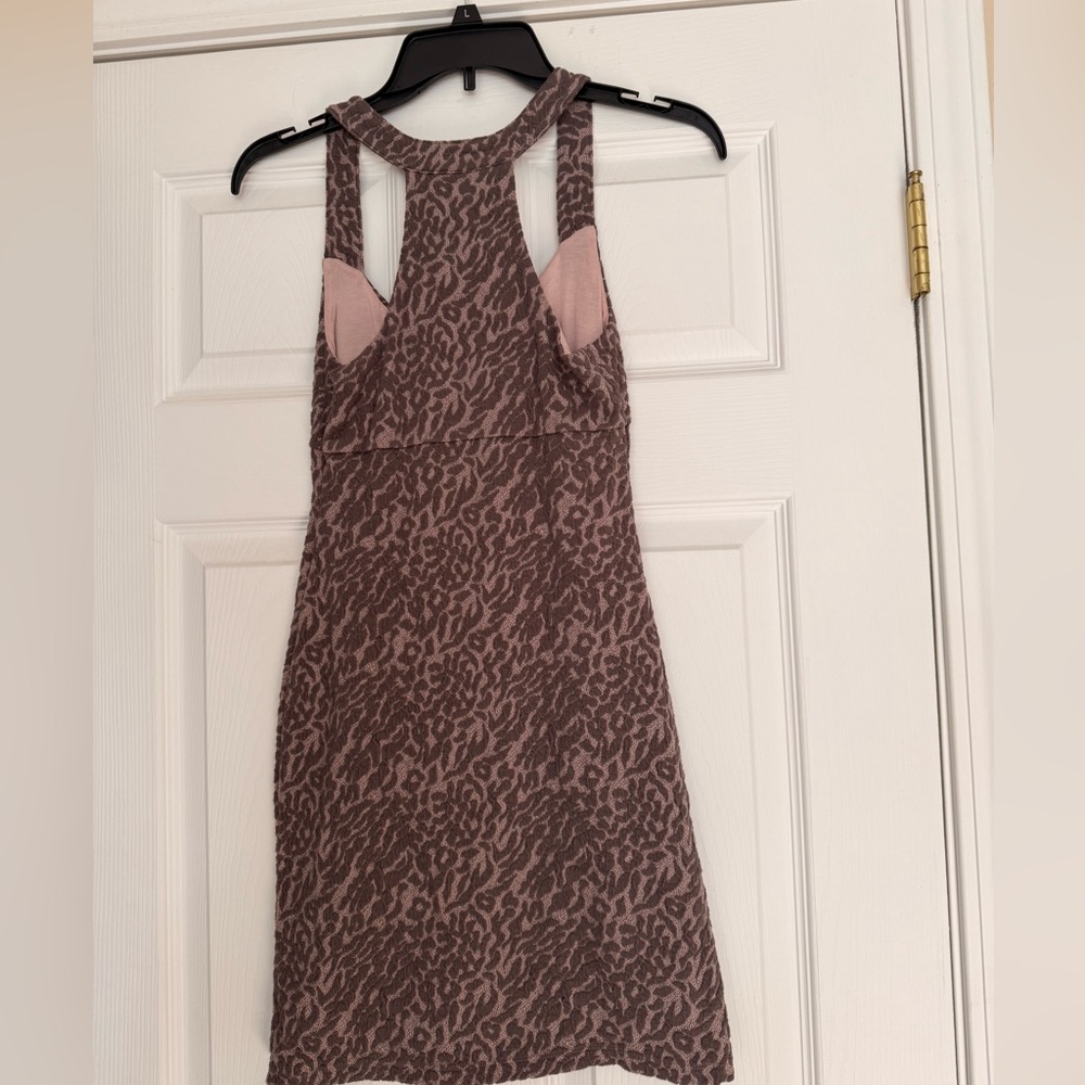 Free People Brown Leopard Print Dress - Picture 3 of 4